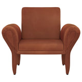 Liana Rust Orange Upholstered Roll Arm Accent Armchair from Coaster - Luna Furniture