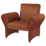 Liana Rust Orange Upholstered Roll Arm Accent Armchair from Coaster - Luna Furniture