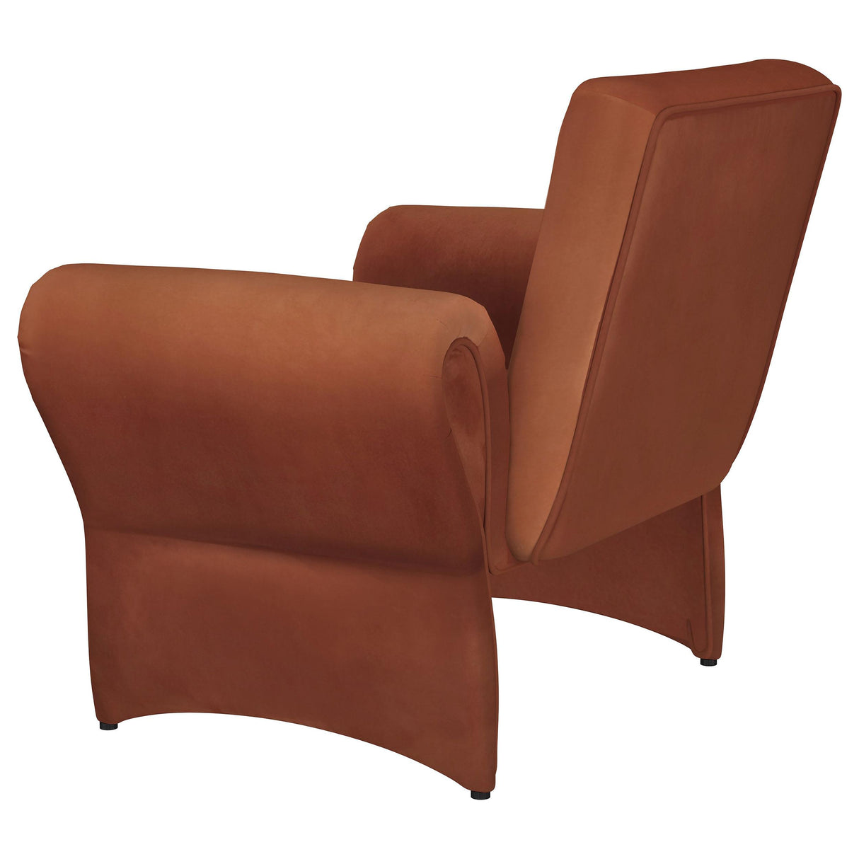 Liana Rust Orange Upholstered Roll Arm Accent Armchair from Coaster - Luna Furniture