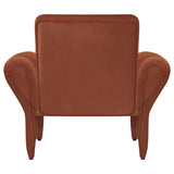 Liana Rust Orange Upholstered Roll Arm Accent Armchair from Coaster - Luna Furniture