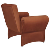 Liana Rust Orange Upholstered Roll Arm Accent Armchair from Coaster - Luna Furniture