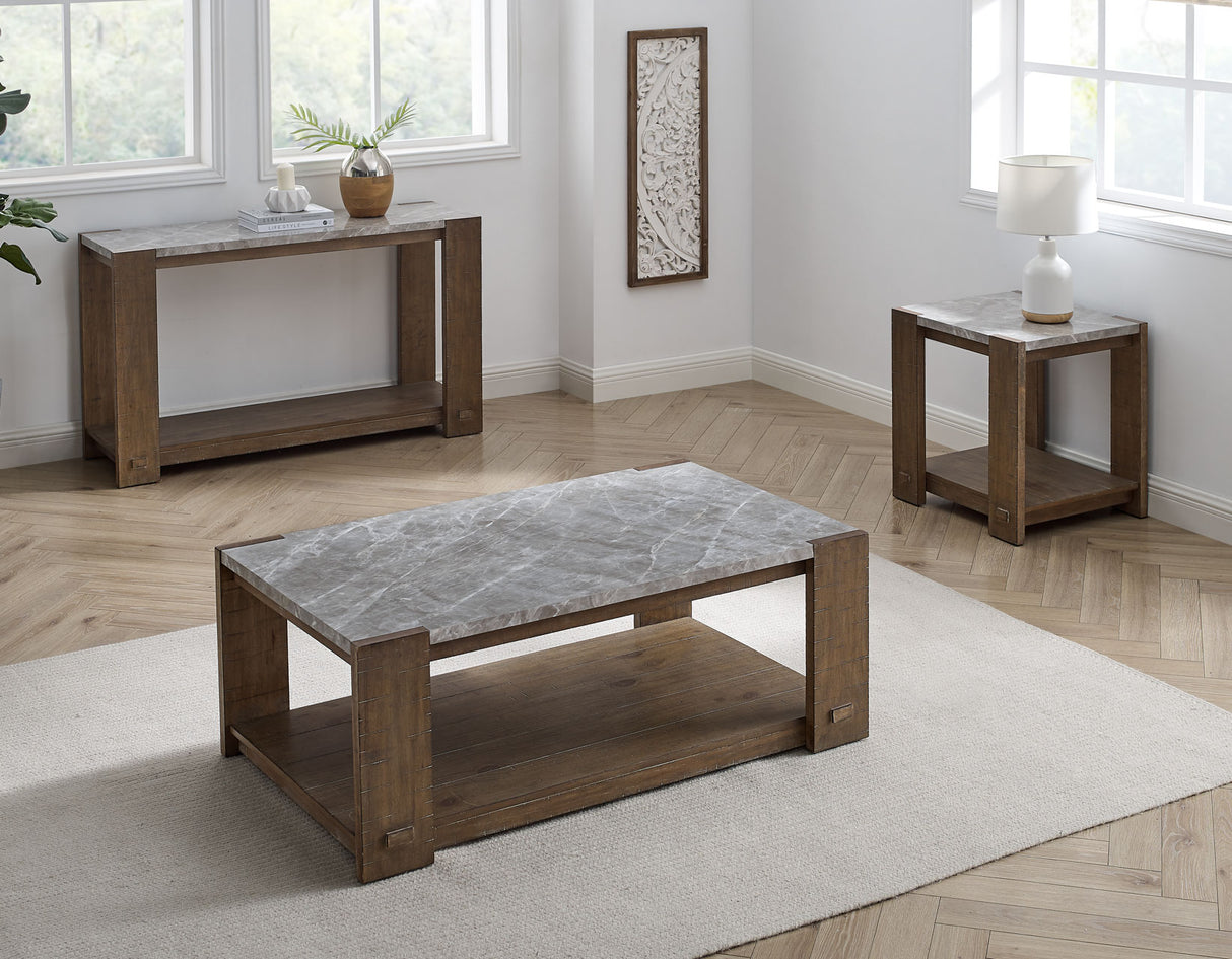 Libby 3-Piece Sintered Stone Table Set(Coffee Table and 2 End Tables) from Steve Silver - Luna Furniture