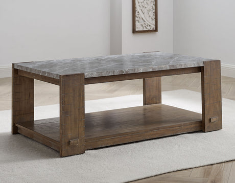 Libby Sintered Stone Coffee Table w/Casters from Steve Silver - Luna Furniture