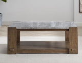 Libby Sintered Stone Coffee Table w/Casters from Steve Silver - Luna Furniture