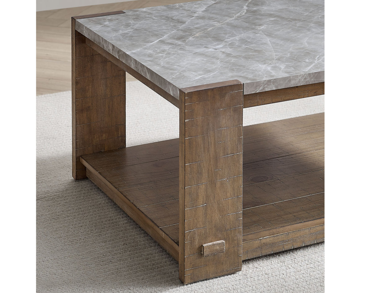 Libby Sintered Stone Coffee Table w/Casters from Steve Silver - Luna Furniture