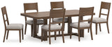 Light Brown Cabalynn Dining Table and 6 Chairs - PKG015572