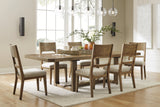 Light Brown Cabalynn Dining Table and 6 Chairs - PKG015572