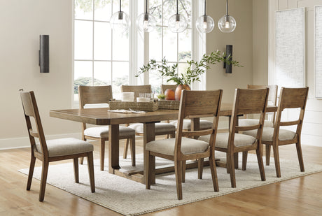 Light Brown Cabalynn Dining Table and 8 Chairs - PKG015573