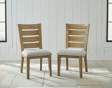 Light Brown Galliden Dining Table and 6 Chairs - PKG018638