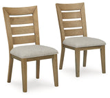 Light Brown Galliden Dining Table and 6 Chairs - PKG018638