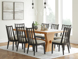 Light Brown Galliden Dining Table and 8 Chairs - PKG017100