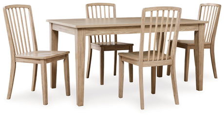 Light Brown Gleanville Dining Table and 4 Chairs - PKG015867