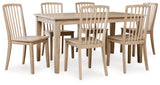 Light Brown Gleanville Dining Table and 6 Chairs - PKG015868