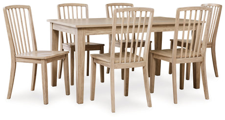 Light Brown Gleanville Dining Table and 6 Chairs - PKG015868
