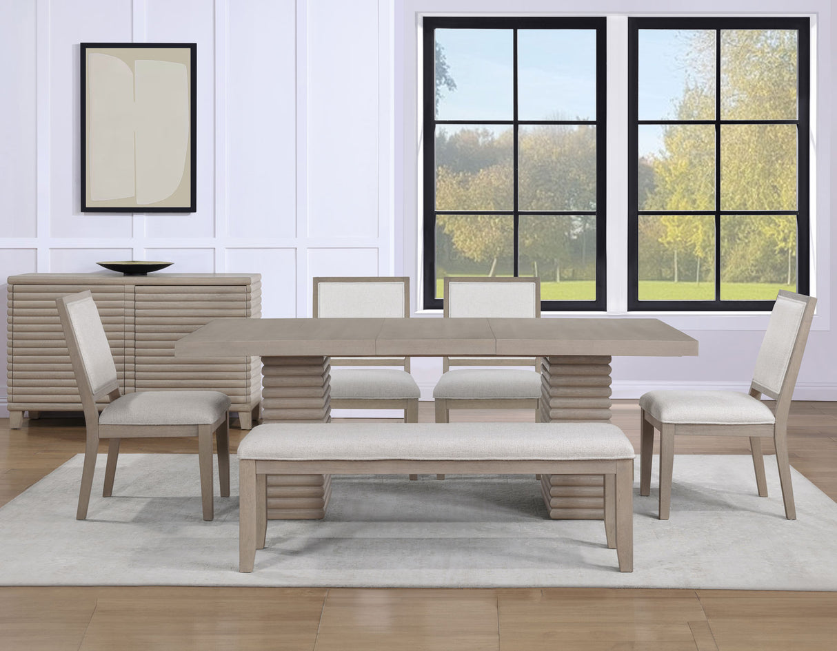 Lily 6-Piece Dining Set - SET | LLY500TT | LLY500TB | LLY500S(4) | LLY500BN