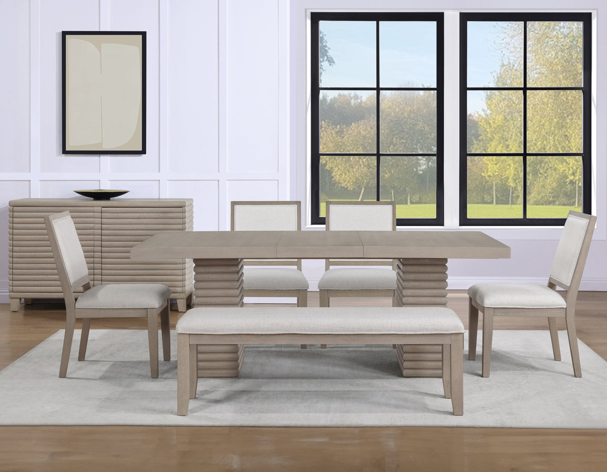 Lily 6-Piece Dining Set - SET | LLY500TT | LLY500TB | LLY500S(4) | LLY500BN