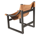 Lima Sling Chair, Natural Leather with Black Frame - LI150NBSC