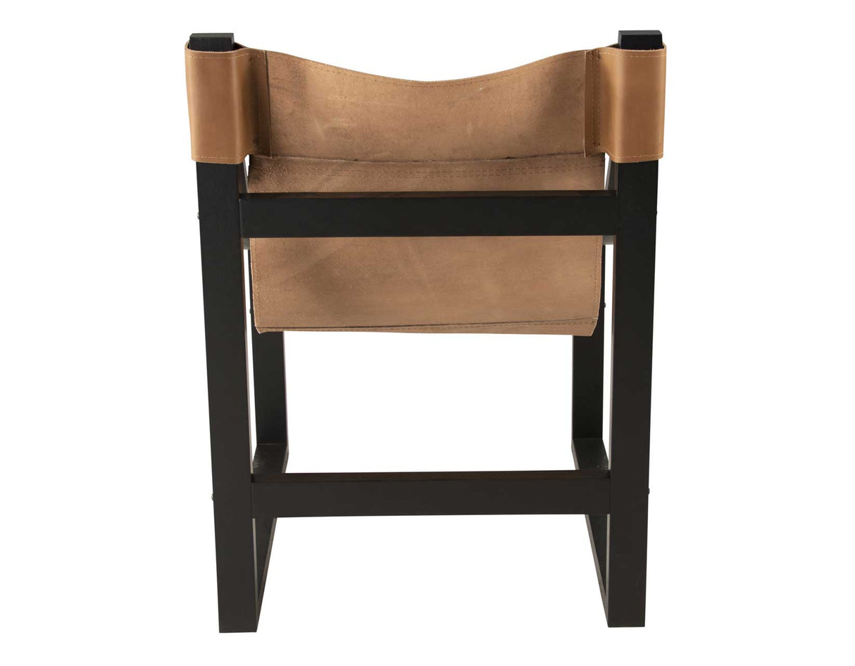 Lima Sling Chair, Natural Leather with Black Frame - LI150NBSC