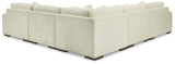 Lindyn 5-Piece Sectional with Ottoman in Ivory - PKG014504