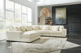 Lindyn 5-Piece Sectional with Ottoman in Ivory - PKG014505