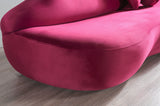 Lips Maroon Velvet Loveseat 81" - LIPSMAROON-L