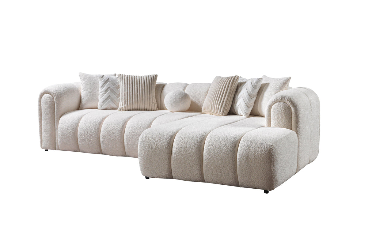 Lis Ivory Boucle RAF Sectional - LISIV-RSEC - 