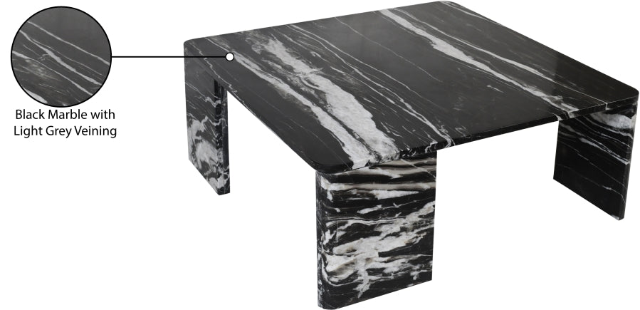 Livorno Coffee Table in Black from Meridian - Luna Furniture