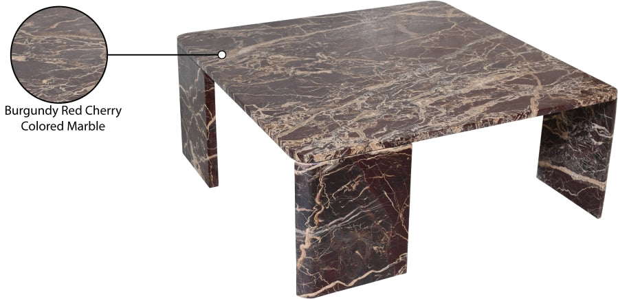 Livorno Coffee Table in Burgundy from Meridian - Luna Furniture