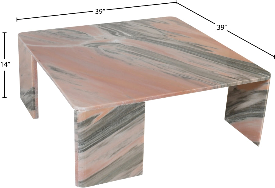 Livorno Coffee Table in Pink from Meridian - Luna Furniture