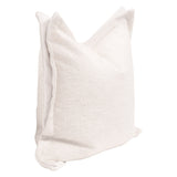The Little Bit Country 22" Essential Pillow in Performance Textured Cream Linen, Livesmart Machale-Ivory Flange, Set of 2 - 7210-22.TXCRM/LMIVO
