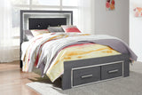 Lodanna Full Panel Bed with 2 Storage Drawers with Dresser in Gray - PKG003612