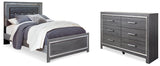 Lodanna Queen Panel Bed with Dresser in Gray - PKG003594