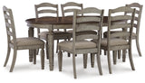 Lodenbay Dining Table and 6 Chairs in Two-tone - PKG012095