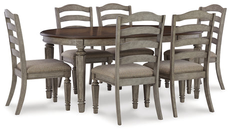 Lodenbay Dining Table and 6 Chairs in Two-tone - PKG012095