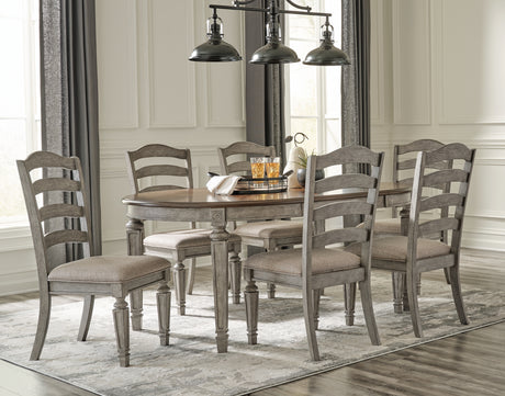 Lodenbay Dining Table and 6 Chairs in Two-tone - PKG012095