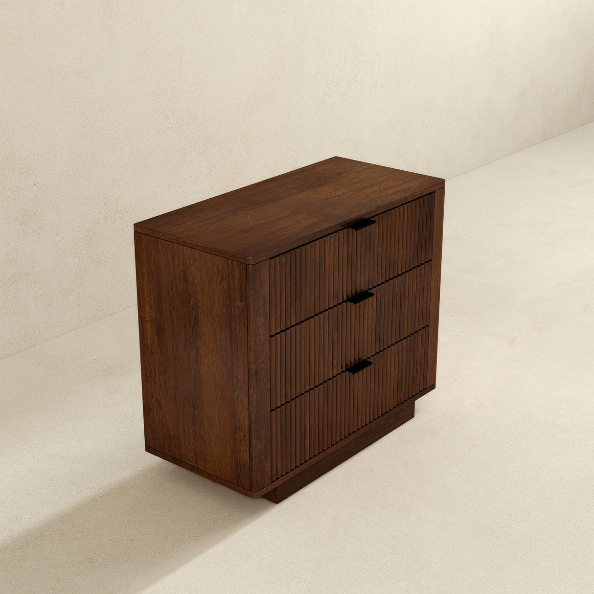 Lola Walnut Nightstand 3-Drawer - NST00700802