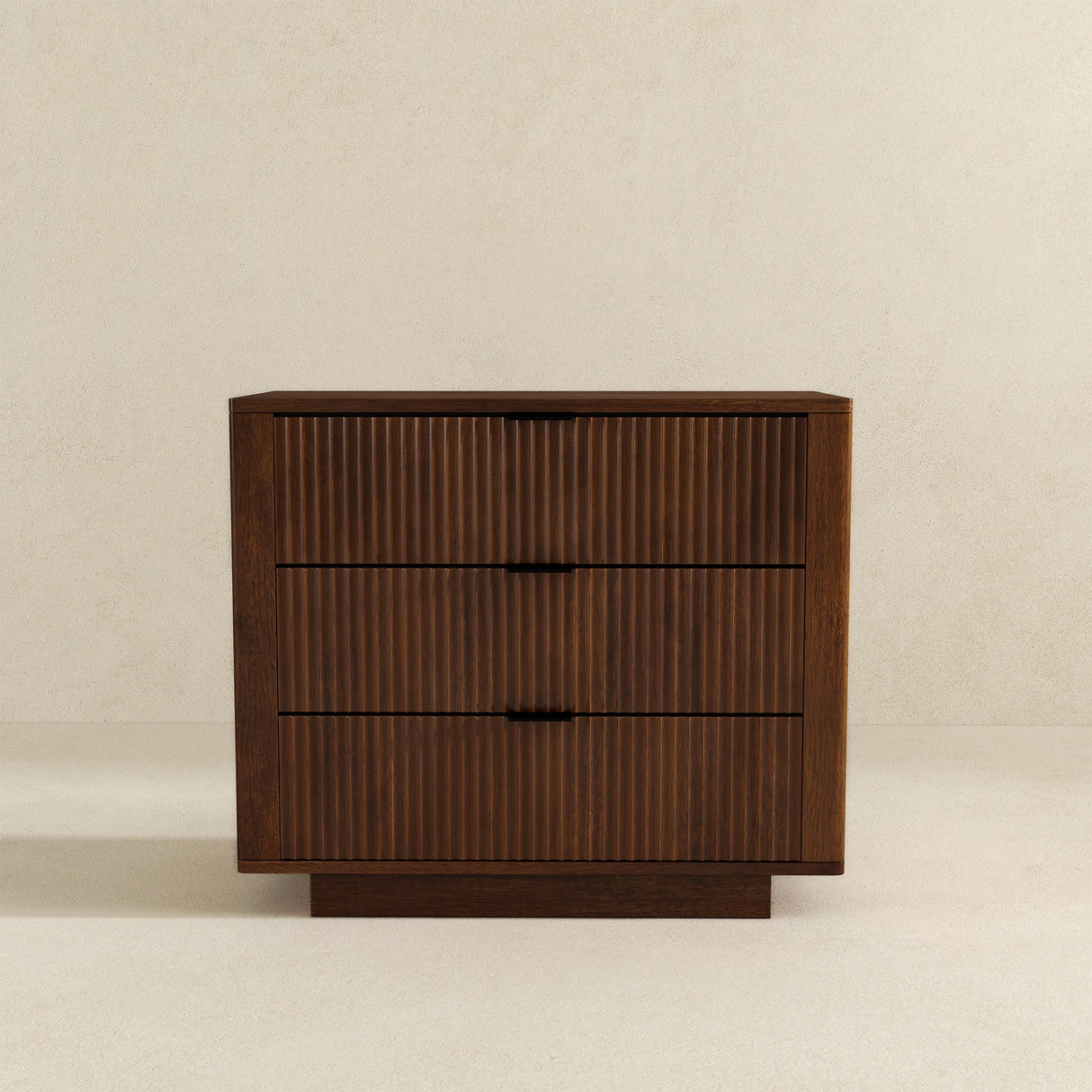 Lola Walnut Nightstand 3-Drawer - NST00700802