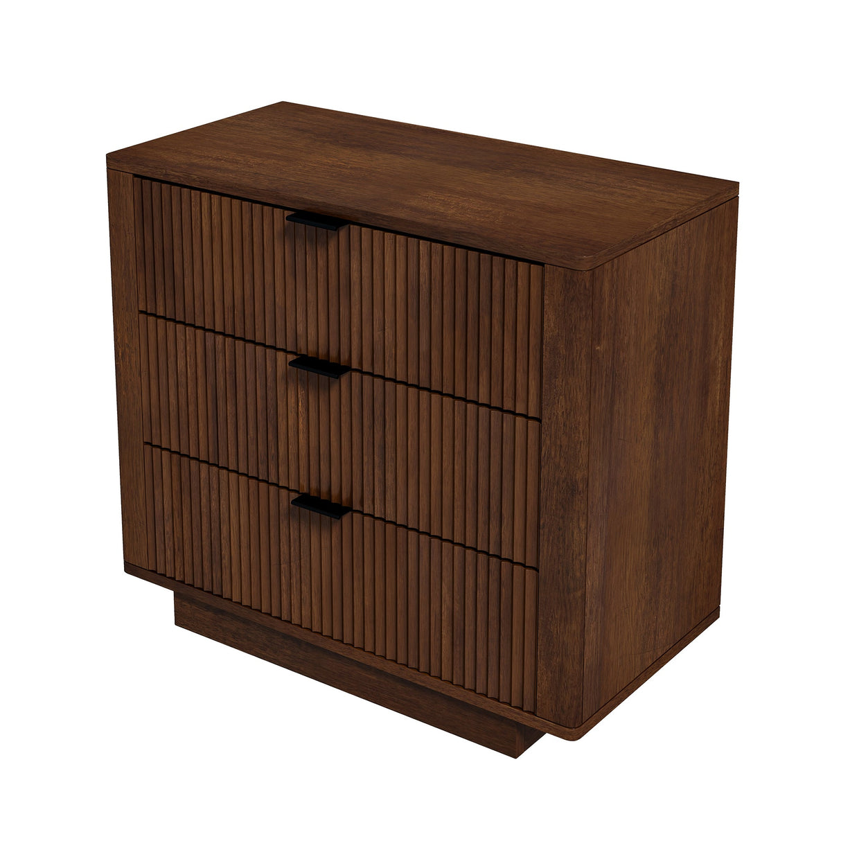 Lola Walnut Nightstand 3-Drawer - NST00700802