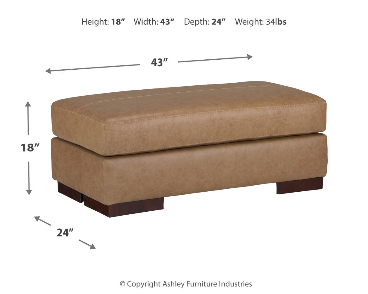 Lombardia Chair and Ottoman in Tumbleweed - PKG015468