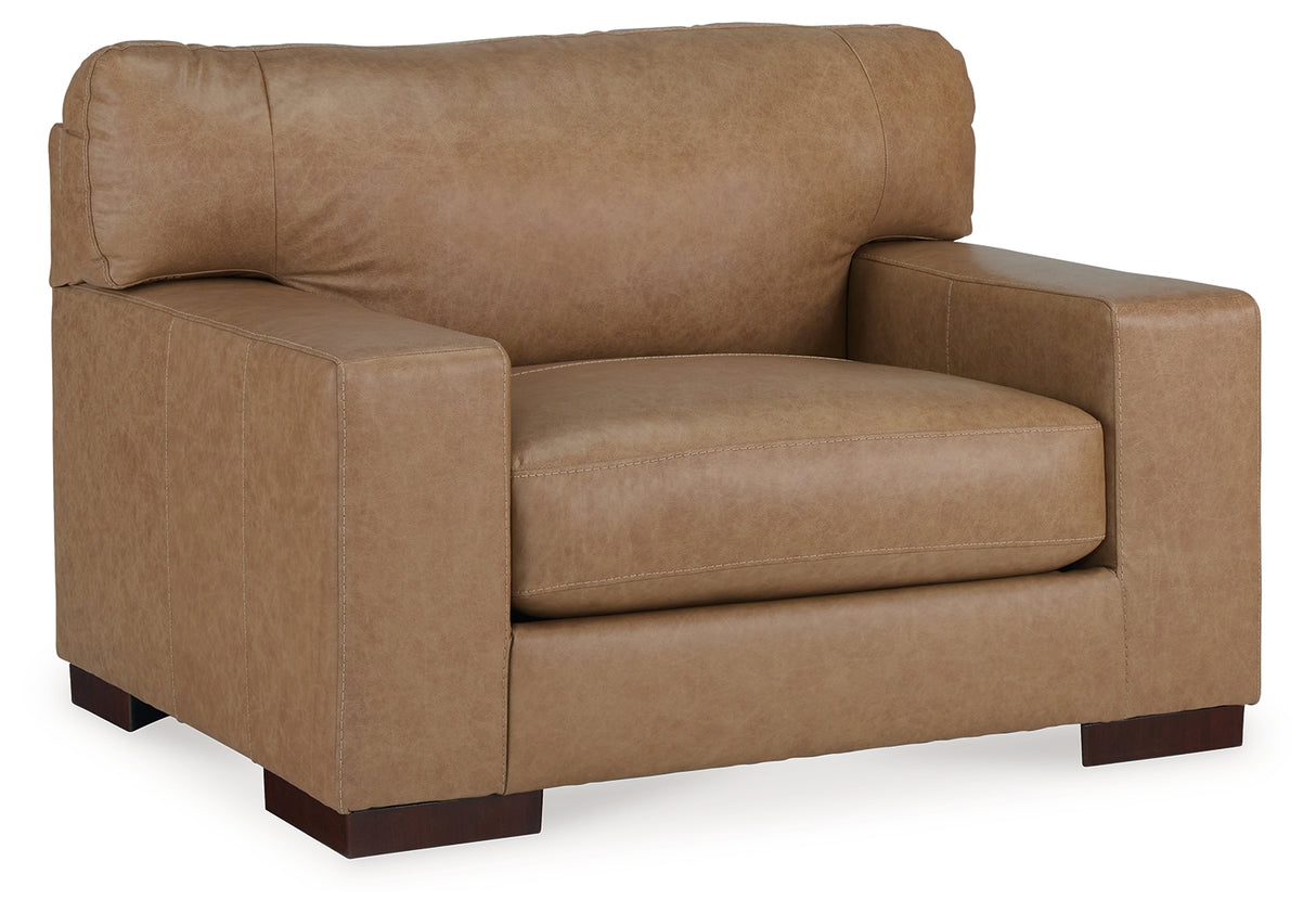 Lombardia Chair and Ottoman in Tumbleweed - PKG015468