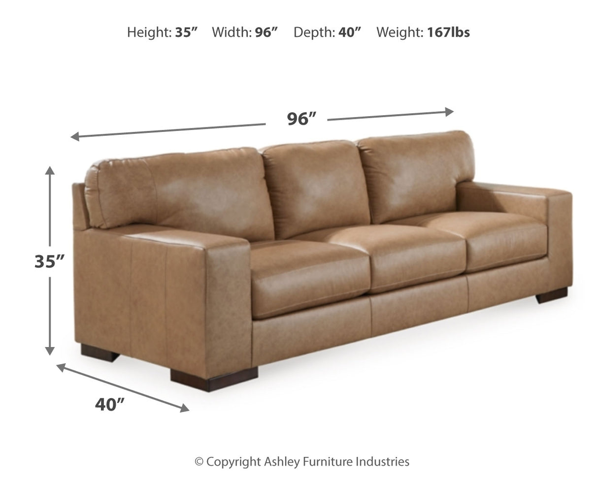 Lombardia Sofa, Loveseat, Chair and Ottoman in Tumbleweed - PKG015470