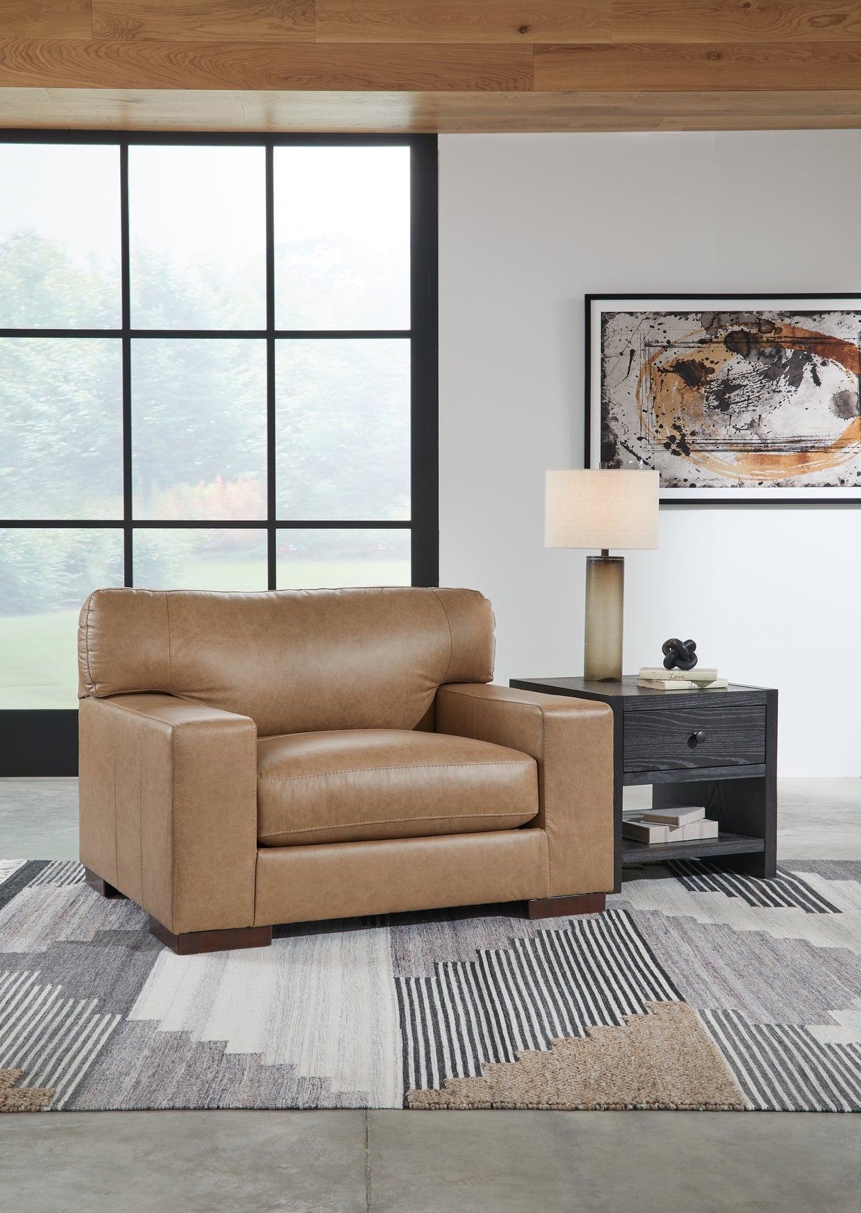 Lombardia Sofa, Loveseat, Chair and Ottoman in Tumbleweed - PKG015470