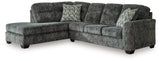 Lonoke 2-Piece Sectional with Ottoman in Gunmetal - PKG015519