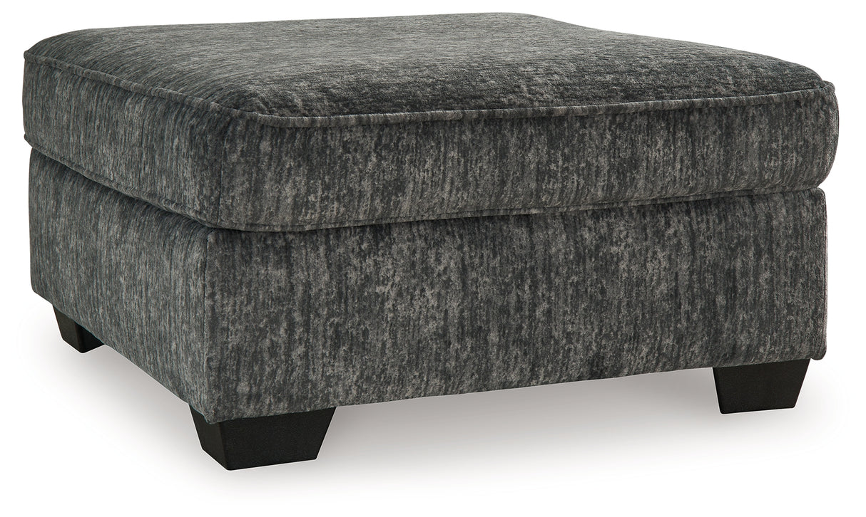 Lonoke 2-Piece Sectional with Ottoman in Gunmetal - PKG015519