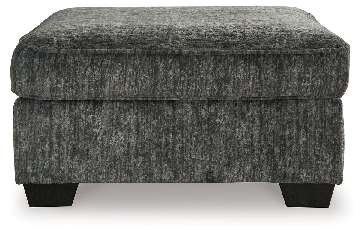 Lonoke 2-Piece Sectional with Ottoman in Gunmetal - PKG015519