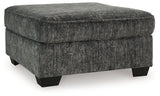 Lonoke 2-Piece Sectional with Ottoman in Gunmetal - PKG015520