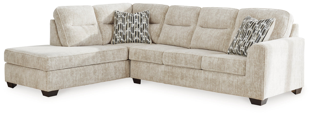 Lonoke 2-Piece Sectional with Ottoman in Parchment - PKG015521