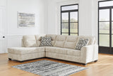 Lonoke 2-Piece Sectional with Ottoman in Parchment - PKG015521