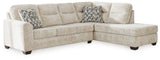 Lonoke 2-Piece Sectional with Ottoman in Parchment - PKG015522