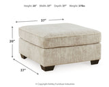 Lonoke 2-Piece Sectional with Ottoman in Parchment - PKG015522